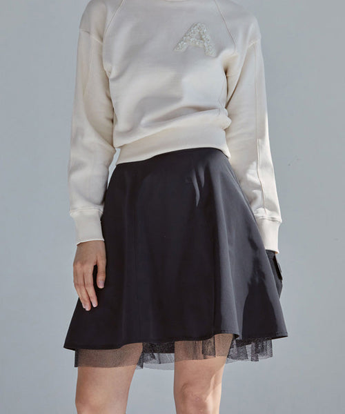 Anell Golf Sharp Flared Skirt - Black